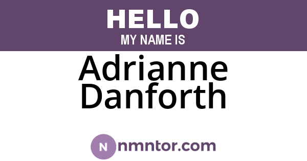 Adrianne Danforth