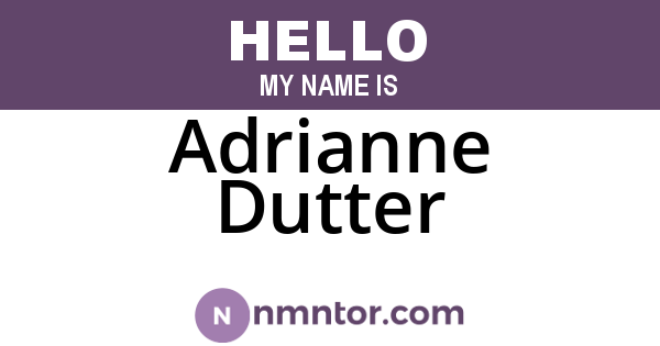 Adrianne Dutter