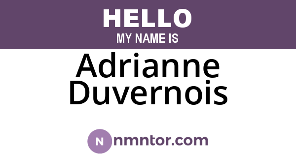 Adrianne Duvernois