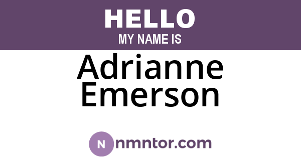 Adrianne Emerson