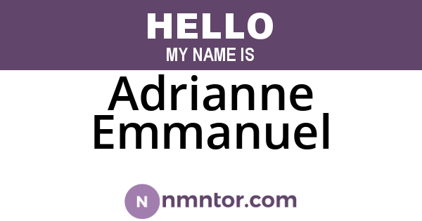 Adrianne Emmanuel