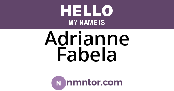 Adrianne Fabela