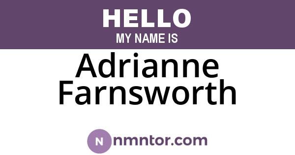 Adrianne Farnsworth