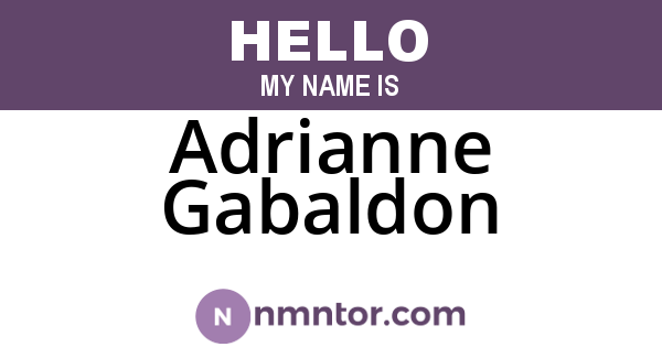 Adrianne Gabaldon