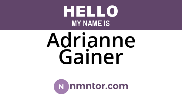Adrianne Gainer