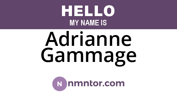 Adrianne Gammage