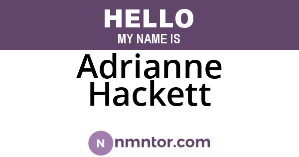 Adrianne Hackett
