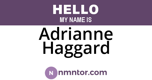 Adrianne Haggard