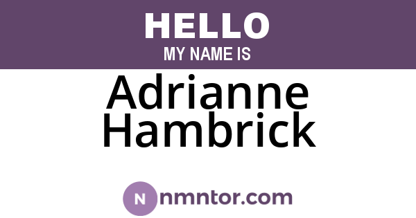 Adrianne Hambrick