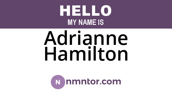 Adrianne Hamilton