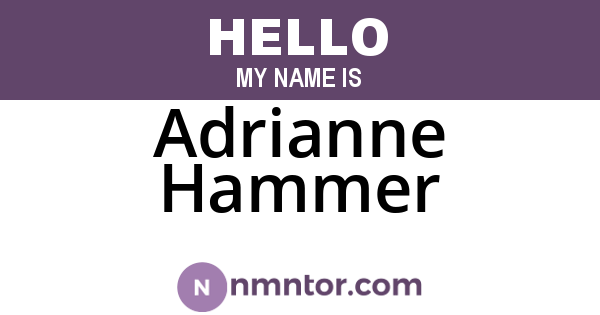 Adrianne Hammer
