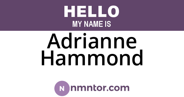 Adrianne Hammond