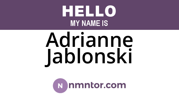 Adrianne Jablonski