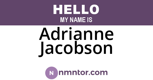 Adrianne Jacobson
