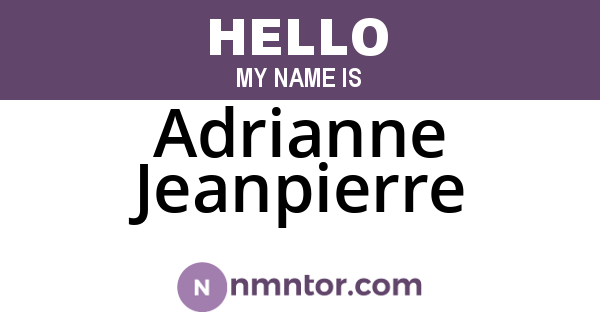 Adrianne Jeanpierre