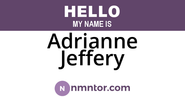 Adrianne Jeffery