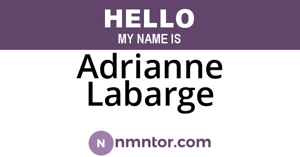 Adrianne Labarge