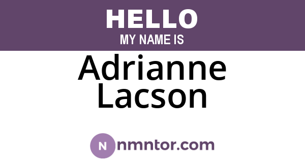 Adrianne Lacson