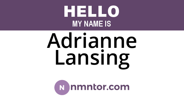 Adrianne Lansing