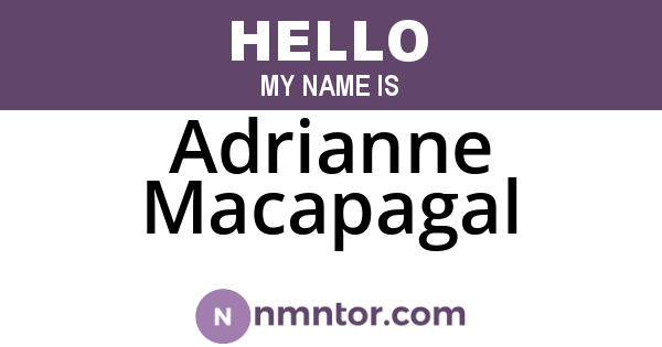 Adrianne Macapagal