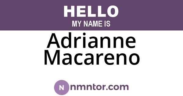 Adrianne Macareno