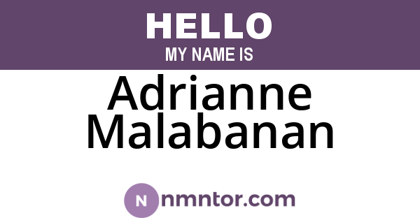 Adrianne Malabanan