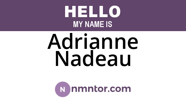 Adrianne Nadeau