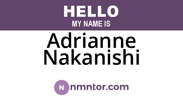 Adrianne Nakanishi