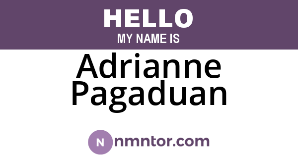 Adrianne Pagaduan