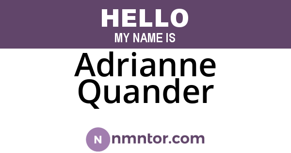 Adrianne Quander