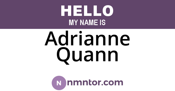 Adrianne Quann