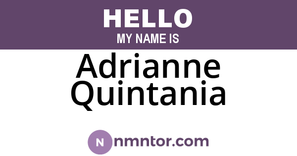 Adrianne Quintania