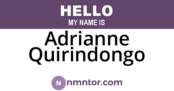 Adrianne Quirindongo