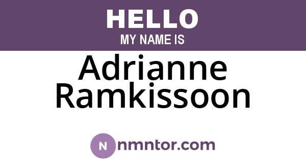 Adrianne Ramkissoon