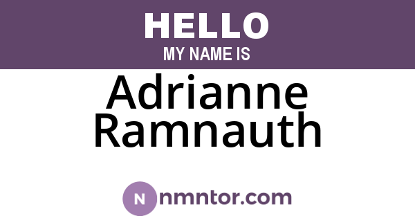 Adrianne Ramnauth