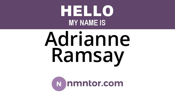 Adrianne Ramsay