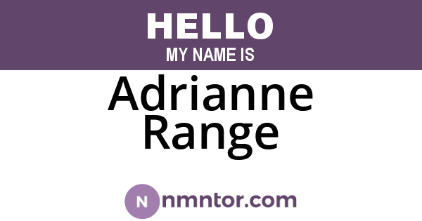 Adrianne Range