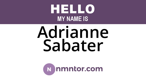 Adrianne Sabater
