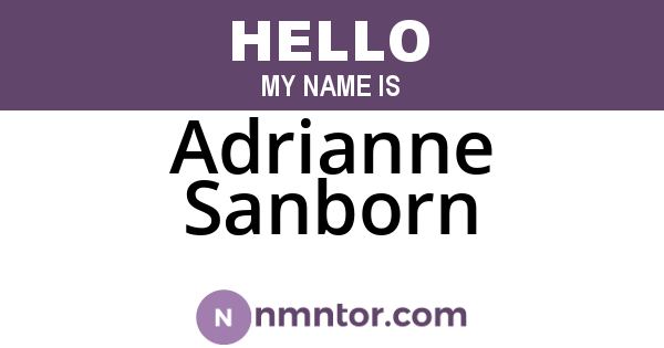 Adrianne Sanborn