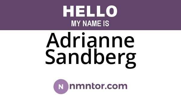 Adrianne Sandberg