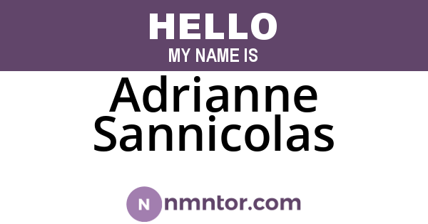 Adrianne Sannicolas