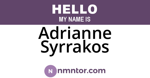 Adrianne Syrrakos