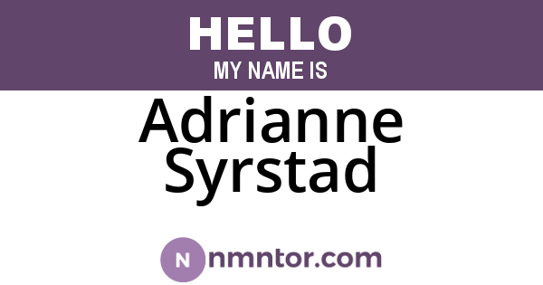 Adrianne Syrstad