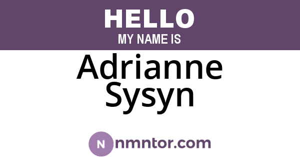Adrianne Sysyn