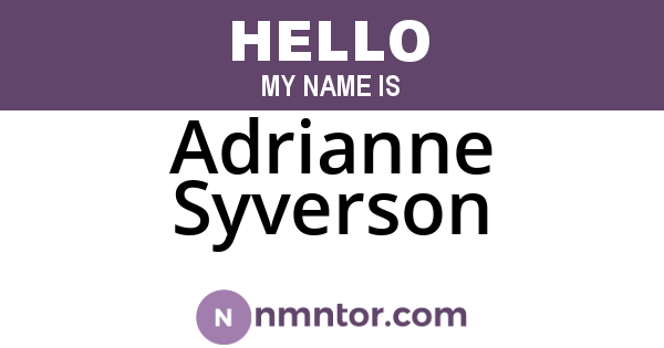 Adrianne Syverson