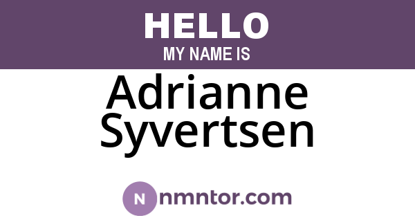 Adrianne Syvertsen
