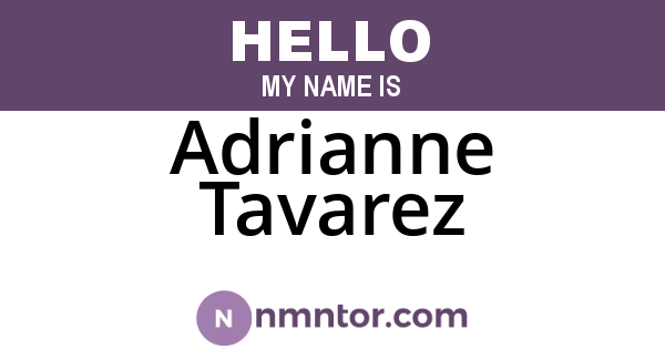 Adrianne Tavarez