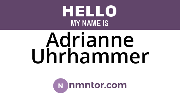 Adrianne Uhrhammer