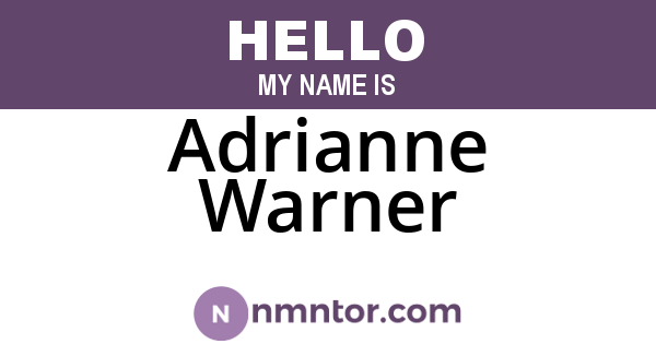 Adrianne Warner