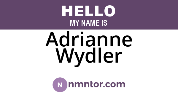 Adrianne Wydler